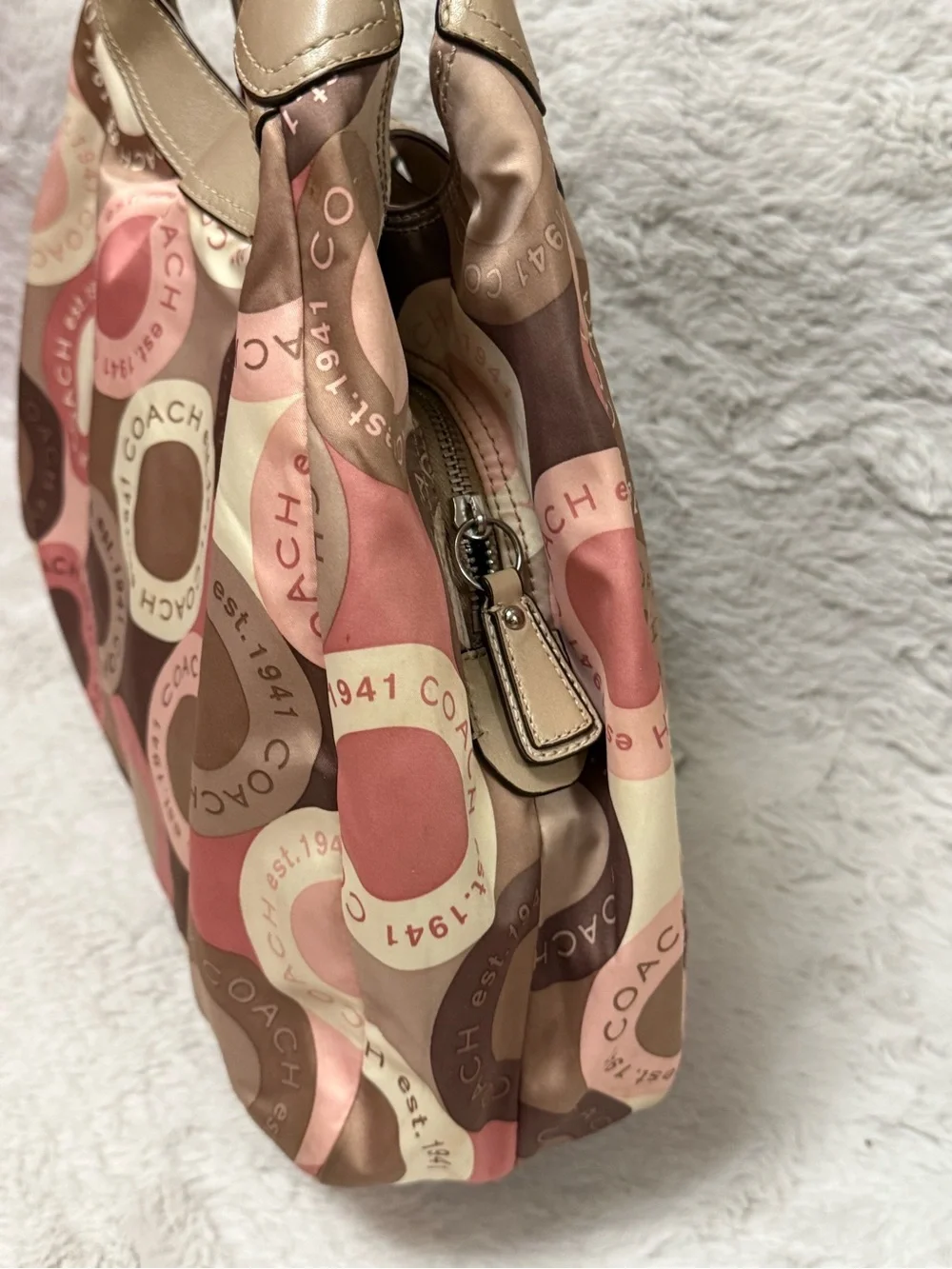 Coach Soho Optic Print  “Snaphead” Sateen Hobo